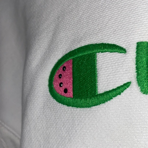 (ONLY WORN ONCE) Urban Outfitters Easter Champion hoodie w/ bedazzled✨ fruit🍉🍓 - Picture 6 of 8